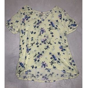 Yellow floral top